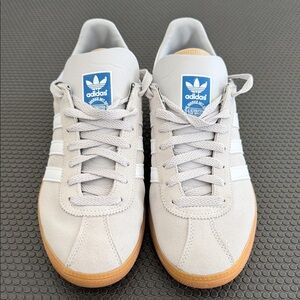 Adidas Munchen Gray and White Men's Sneakers with Gum Sole,Rare